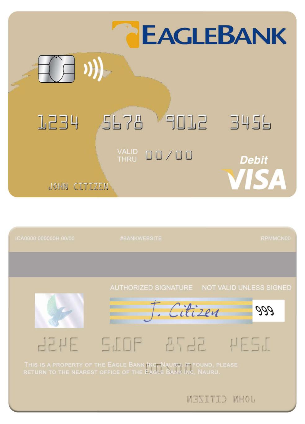 Nauru Eagle Bank Inc visa debit card